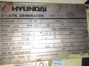HYUNDAI HFC-6 562-14K MAIN ENGINE