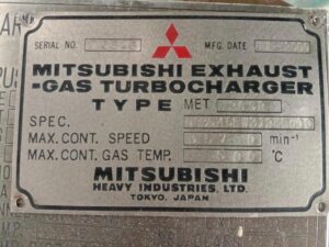 Exhaust-Gas Turbocharger Model: MET 26SR Brand: Mitsubishi- Stock for sale. +8801711874669 (WhatsApp) +8801688788540 (WhatsApp)