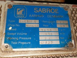 SABROE SMC106S AIR COMPRESSOR