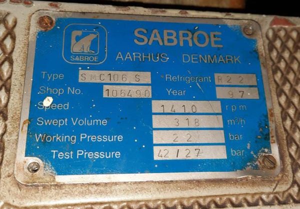 SABROE SMC106S AIR COMPRESSOR