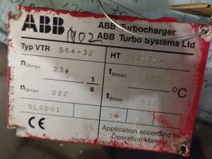ABB VTR 564-32 TURBOCHARGER