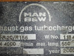 MAN B&W NR20/R156 EXHAUST GAS TURBOCHARGER