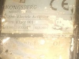 KONGSBERG ELACT 001 ELECTRIC ACTUATOR