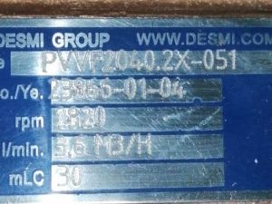 DESMI PVVF2040.2X-051 MARINE PUMP