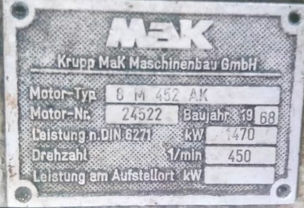 MAK 8M 452 AK HYDRAULIC MOTOR