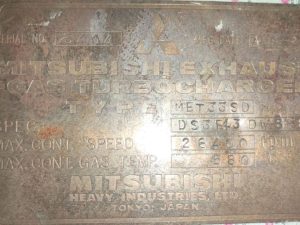 MITSUBISHI MET33SD EXHAUST GAS TURBOCHARGER