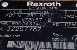 REXROTH A6VM250HDID HYDRAULIC PUMP