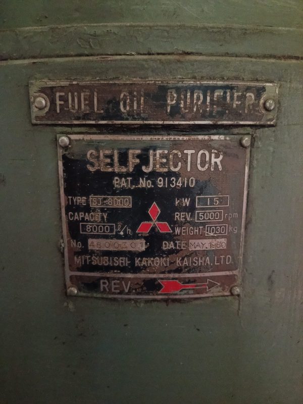 FUEL OIL PURIFIER SJ-8000 SELFJECTOR