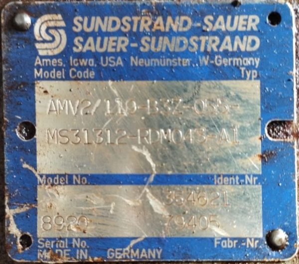SUNDSTRAND-SAUER AMV2/110-B3Z-O55-HYDRAULIC PUMP