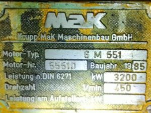 MAK 6M551 MARINE ENGINE