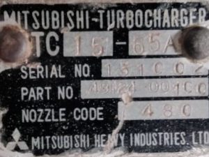 MITUBISHI TC15-65A TURBOCHARGER