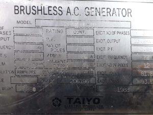 TAIYO FEAT50E-10 MARINE GENERATOR