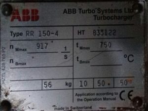ABB RR 150-4 TURBOCHARGER