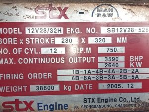 STX MAN B&W 12V28/32 MARINE GENERATOR.