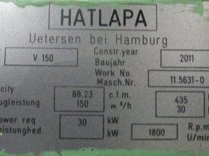 HATLAPA V 150 AIR COMPRESSOR