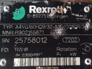 REXROTH A4VG180HD9/32 HYDRAULIC MOTOR