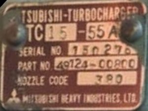 MITUBISHI TC15-55A TURBOCHARGER