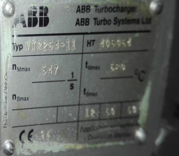 ABB VTR254-11 TURBOCHARGER