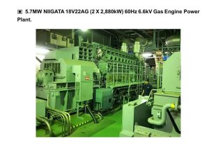 NIIGATA 18V22AG GAS ENGINE POWER PLANT