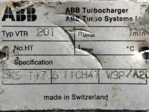 ABB VTR201 TUIRBOCHARGER
