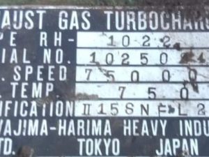 ISHIKAWAJIMA HARIMA RH-1022 TURBOCHARGERS