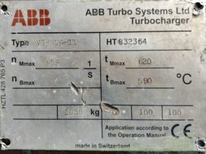 ABB VTR 304-11 TURBOCHARGER