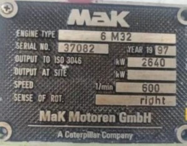 MAK 6 M32 MARINE ENGINE