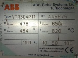 ABB VTR 304P11 TURBOCHARGER
