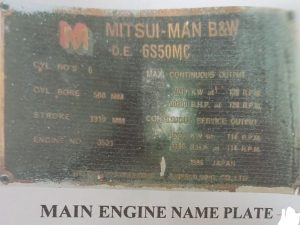 MITSUI-MAN B&W D.E. 6S50MC MARINE ENGINE