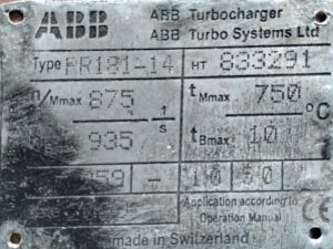 ABB RR181-14 TURBOCHARGER