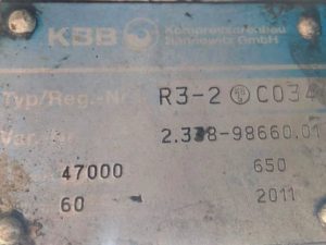 KBB R3-2 034 TURBOCHARGER