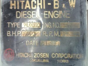 HITACHI -B&W 7L60M0 MARRINE ENGINE