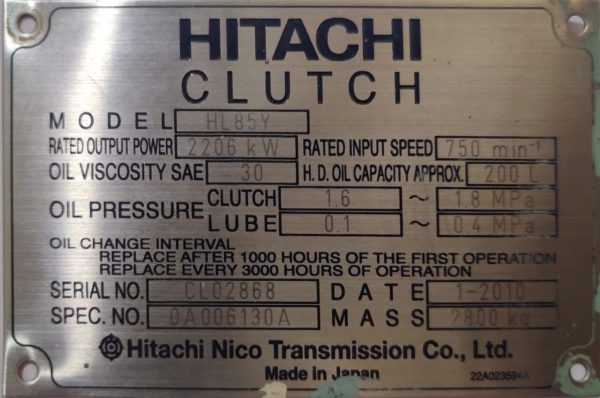 HITACHI HL85Y GEAR BOX
