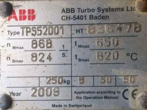 ABB TPS5201 TURBOCHARGER