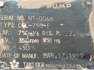 TAIKO CGL-750-F PUMP