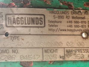 HAGGLUNDS CA 70 70 SAONOO 02 00 RADIAL PISTON HYDRAULIC MOTOR