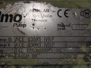 IMO AB ACE038K1 IVBP CARGO OIL PUMP