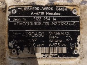 LIEBHERR A11VO190LRDS/11R-NZD12K84-S HYDRAULIC PUMP