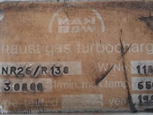 MAN B&W NR26/R138 EXHAUST GAS TURBOCHARGER