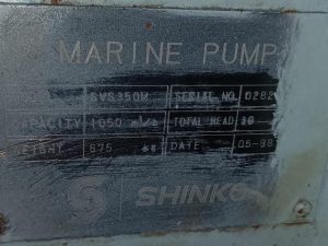 SHINKO SVS350M MARINE PUMP