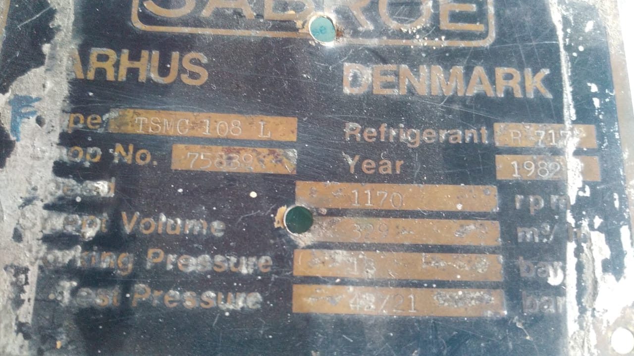 SABROE TSMC 108L COMPRESSOR