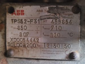 ABB TPS52-F31 TURBOCHARGER