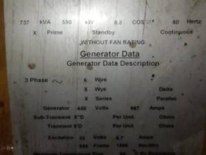 CATERPILLAR 3412C GENERATOR