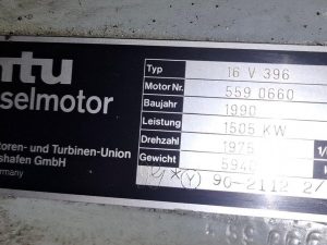 MTU 16V396 MARINE ENGINE
