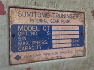 SUMITOMO-TRUNINGER QT 52-40HS-A INTERNAL GEAR PUMP