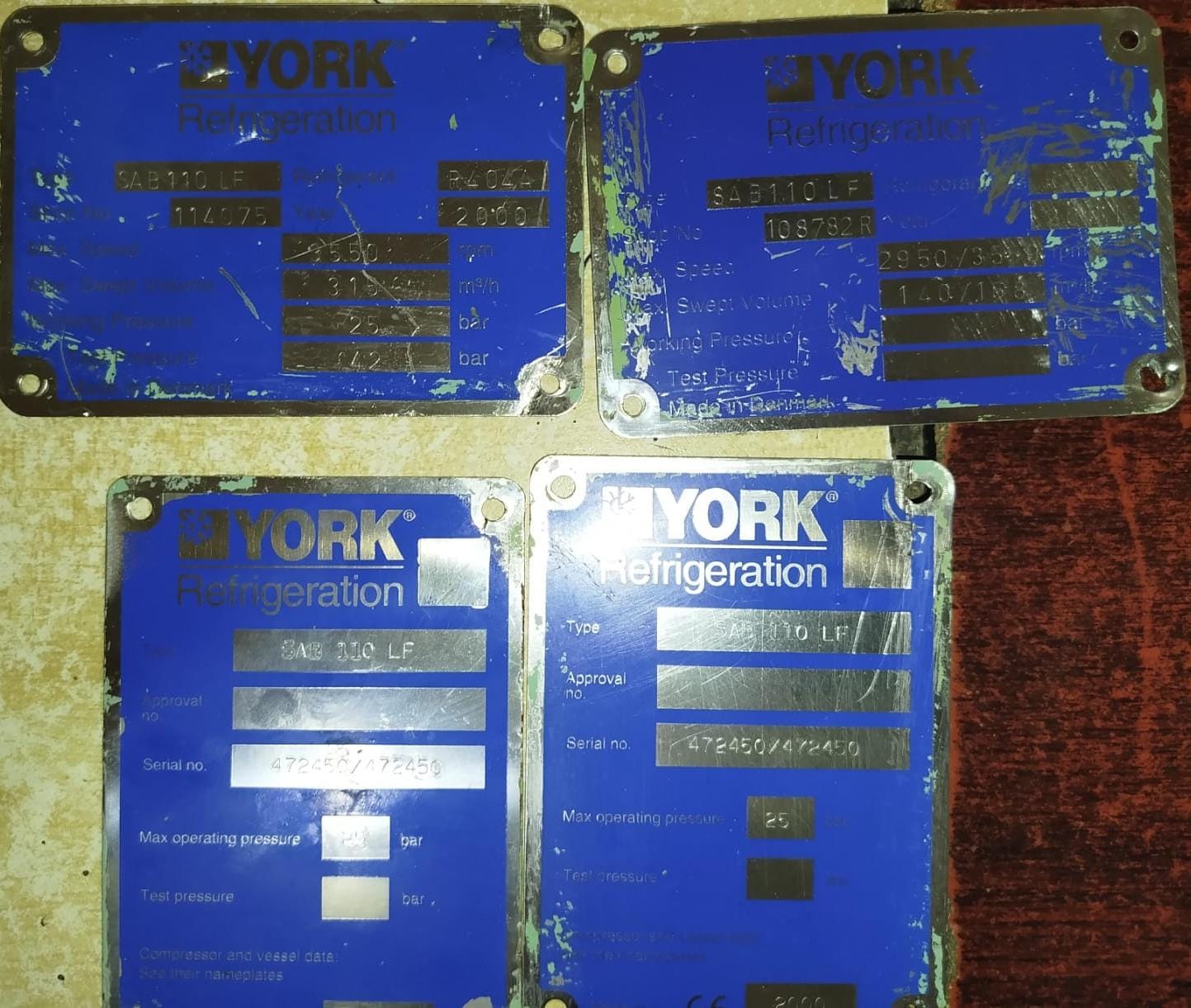 YORK SAB110LF REFRIGERATION COMPRESSOR