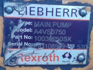 LIEBHERR REXROTH A4VSO750 MAIN HYDRAULIC PUMP